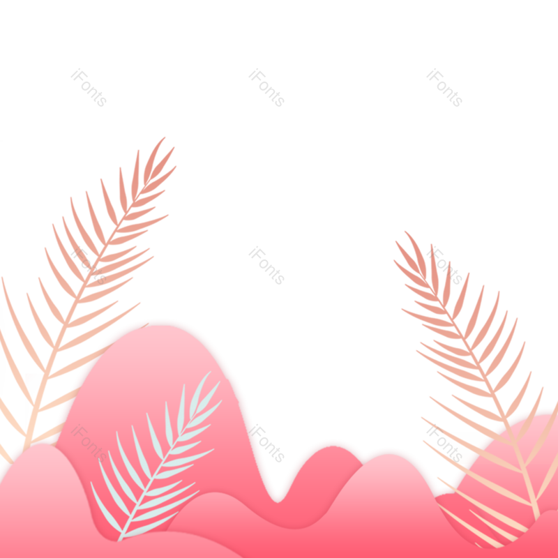 树叶图片,情人节素材元素,情人节元素PNG,卡通情人节免抠素材